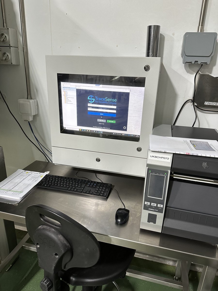 Warehouse PC using Tracesense Terminal