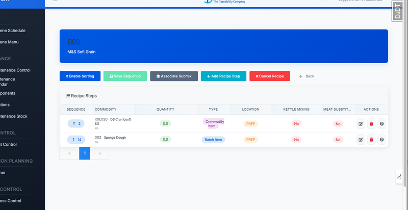 TraceSense View Recipe